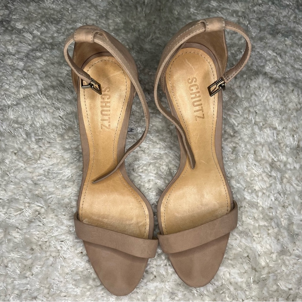SCHUTZ Women's Brown Ankle Strap Heels